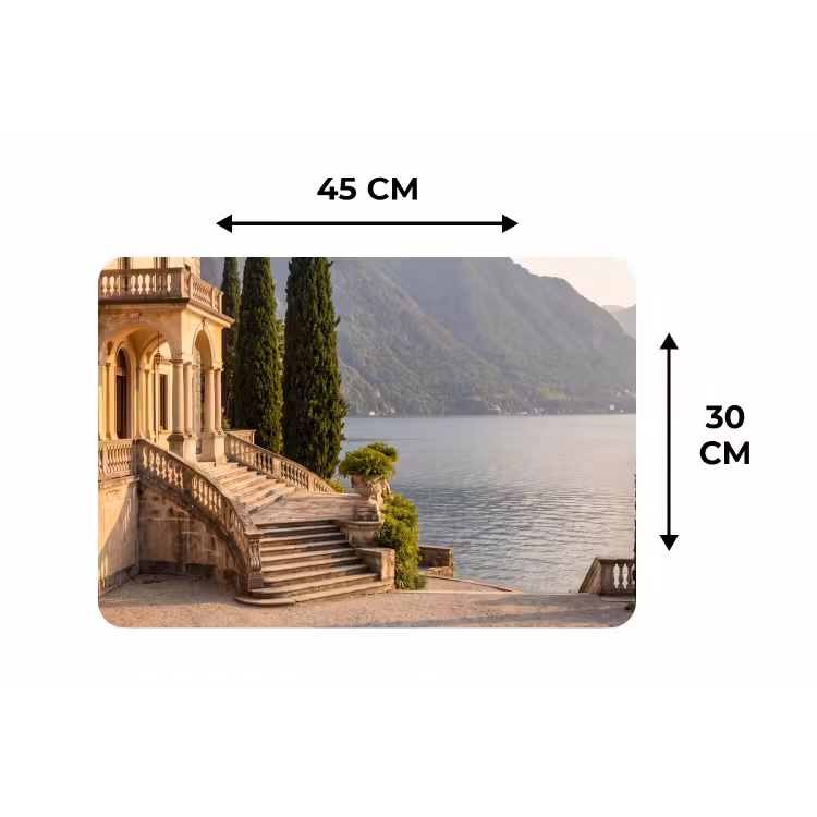 Tischset - 6 Stück - Villa – Wasser – Treppen - Villa - water -trappen Placemat vinyl groot