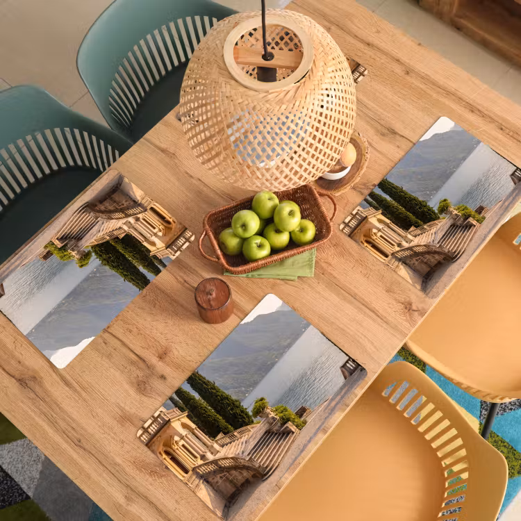 Tischset - 6 Stück - Villa – Wasser – Treppen - Villa - water -trappen Placemat vinyl groot