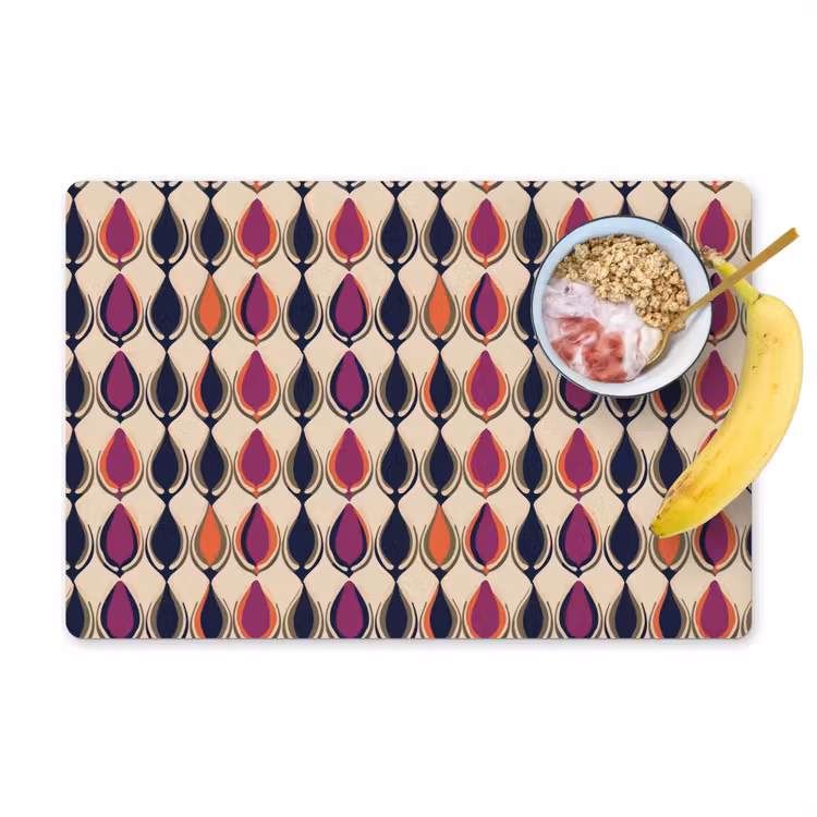 Vintage - Retro - Kleurrijk Placemat vinyl groot 368 -zzzproduct_Kitchenyeah-website