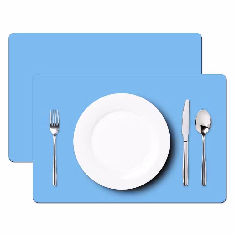 Vogel - Blauw - Eenvoudig Placemat vinyl groot -zzsfeer2_Kitchenyeah-website