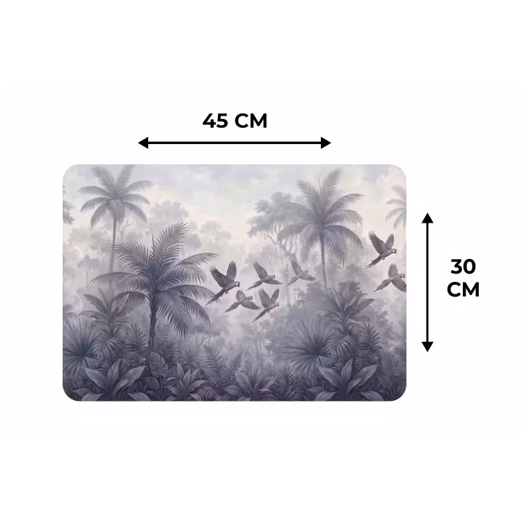 Vogel - Vliegend - Jungle - Vintage - Dieren Placemat vinyl groot -specs