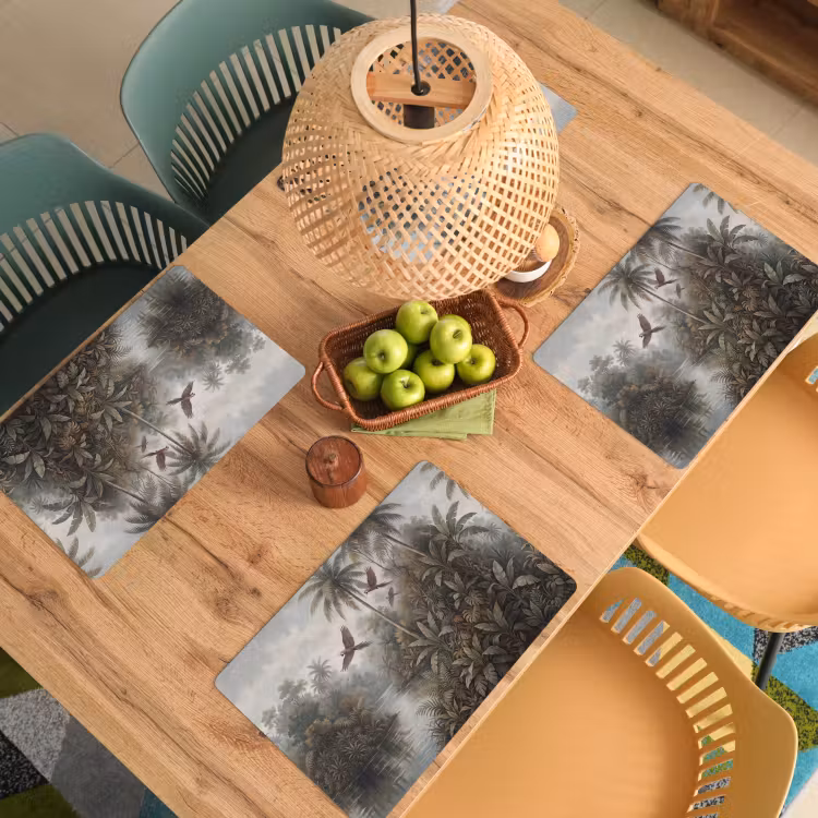 Vogel - Vliegend - Tropisch - Landschap - Klassiek Placemat vinyl groot -zzsfeer5_Kitchenyeah-website