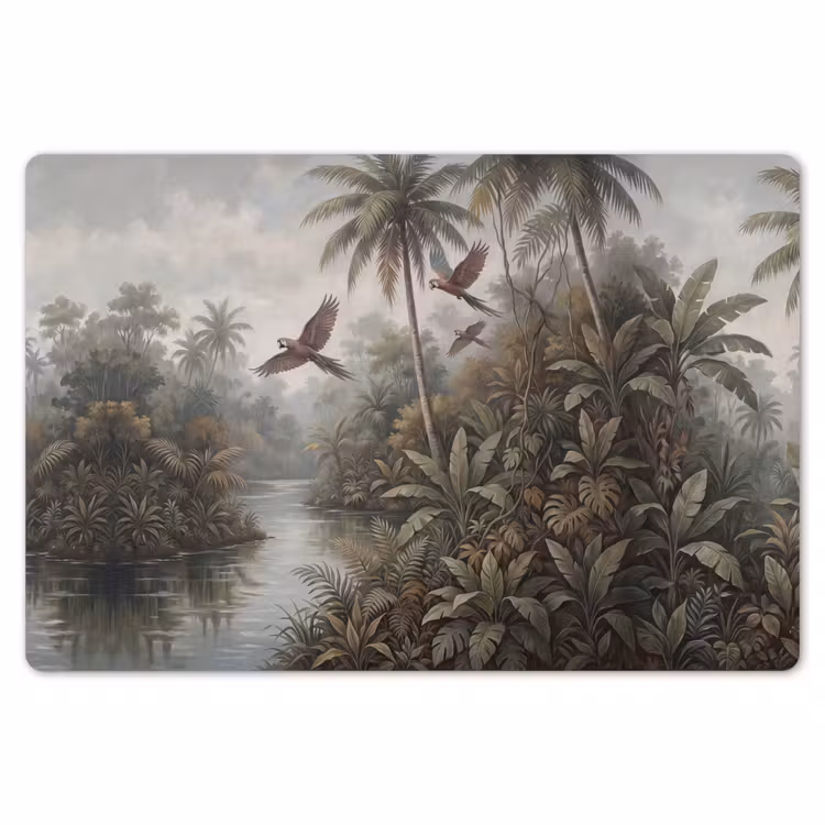Vogel - Vliegend - Tropisch - Landschap - Klassiek Placemat vinyl groot -zzsfeer1_Kitchenyeah-website
