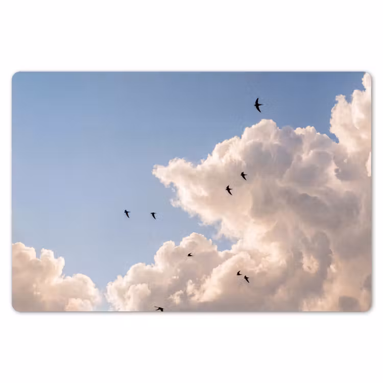 Vogel - Vlucht - Wolken - Natuur - Blauw Placemat vinyl groot -zzsfeer1_Kitchenyeah-website