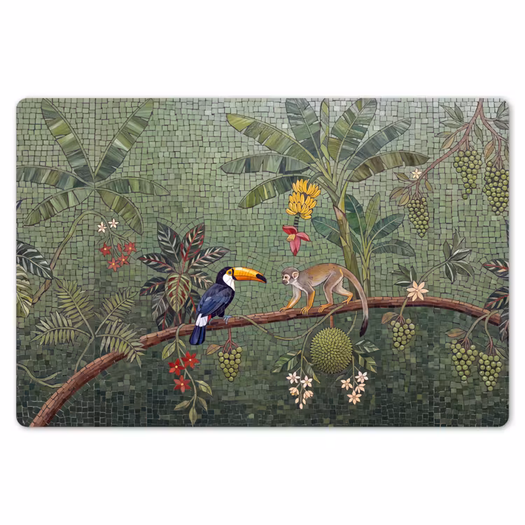 Vogel - Dier - Jungle - Mozaïek - Natuur Placemat vinyl groot -zzsfeer1_Kitchenyeah-website