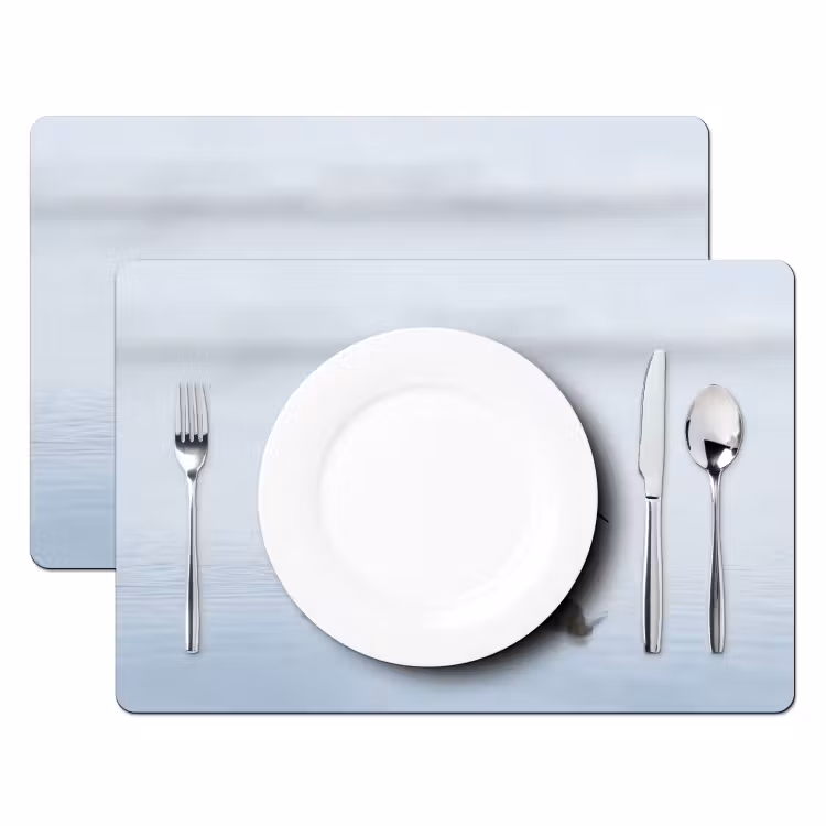 Vogels - Water - Grijs Placemat vinyl groot -zzsfeer2_Kitchenyeah-website