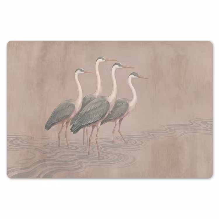 Vogel - Water - Natuur - Vintage Placemat vinyl groot -zzsfeer1_Kitchenyeah-website