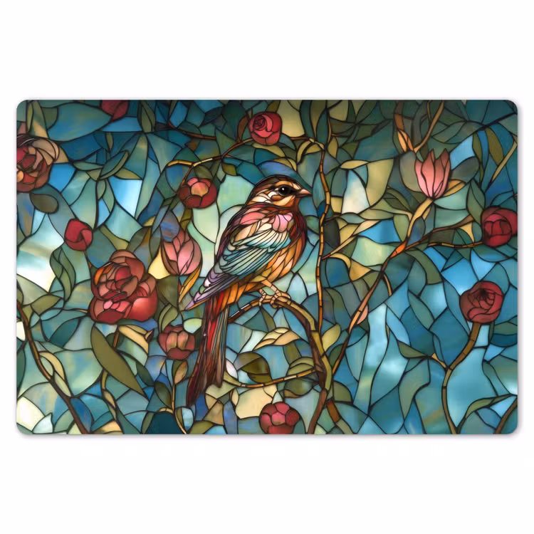 Vogel - Tak - Rozen - Mozaïek Placemat vinyl groot -zzsfeer1_Kitchenyeah-website