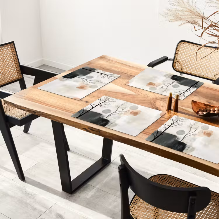 Wabi sabi - Beige - Plant Placemat vinyl groot -zzsfeer4_Kitchenyeah-website