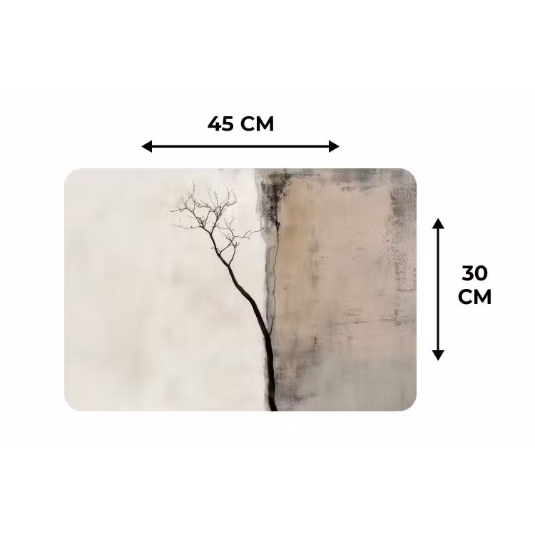 Wabi sabi - Plant - Beige Placemat vinyl groot -specs
