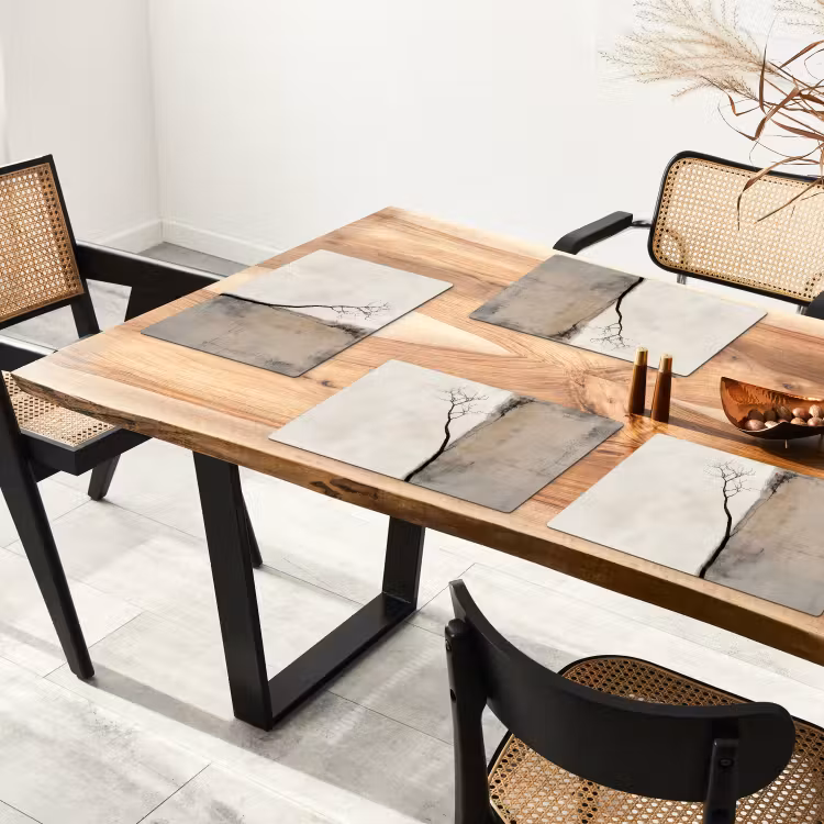 Wabi sabi - Plant - Beige Placemat vinyl groot -zzsfeer4_Kitchenyeah-website