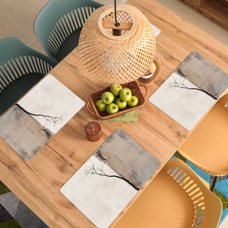 Wabi sabi - Plant - Beige Placemat vinyl groot -zzsfeer5_Kitchenyeah-website