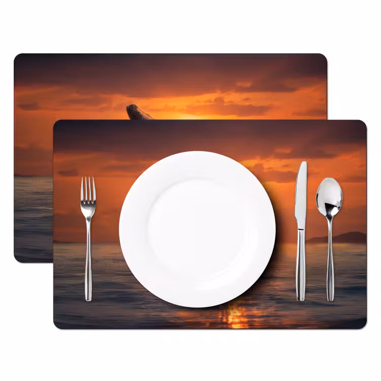 Walvis - Zon - Zee Placemat vinyl groot -zzsfeer2_Kitchenyeah-website