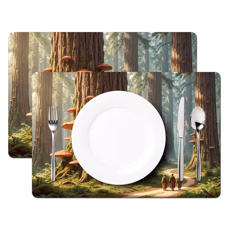 Tischset - 6 Stück - Wald – Bäume – Natur - Bos - Bomen - Natuur Placemat vinyl groot