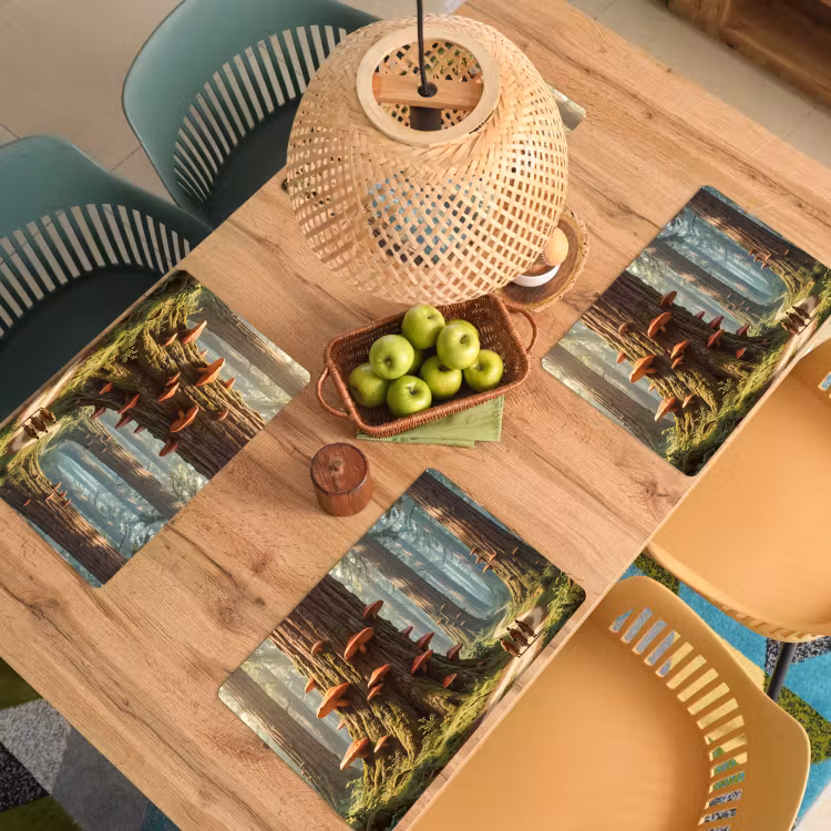 Tischset - 6 Stück - Wald – Bäume – Natur - Bos - Bomen - Natuur Placemat vinyl groot