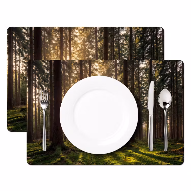 Bos - Gras - Zonlicht Placemat vinyl groot -zzsfeer2_Kitchenyeah-website
