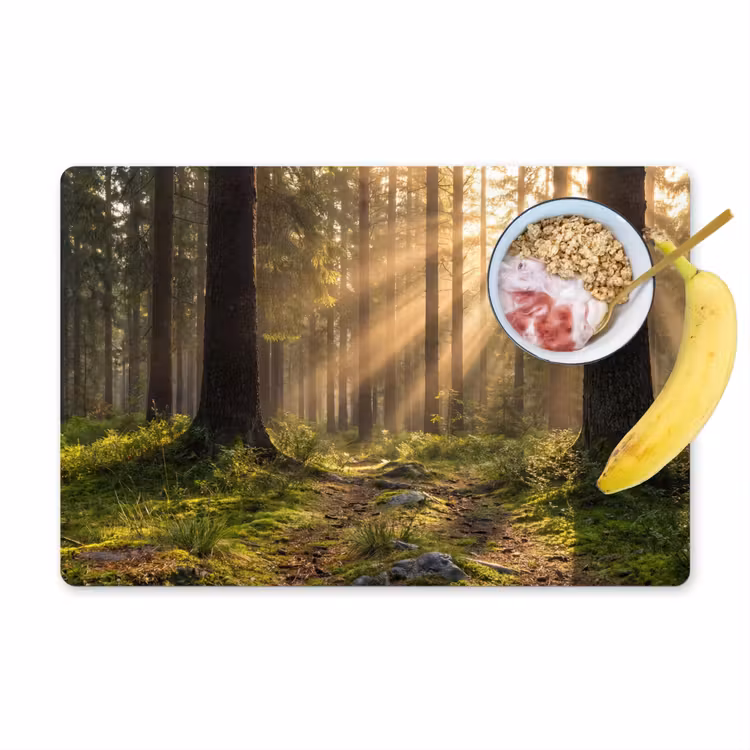 Bos - Zonlicht - Gras Placemat vinyl groot -zzzproduct_Kitchenyeah-website