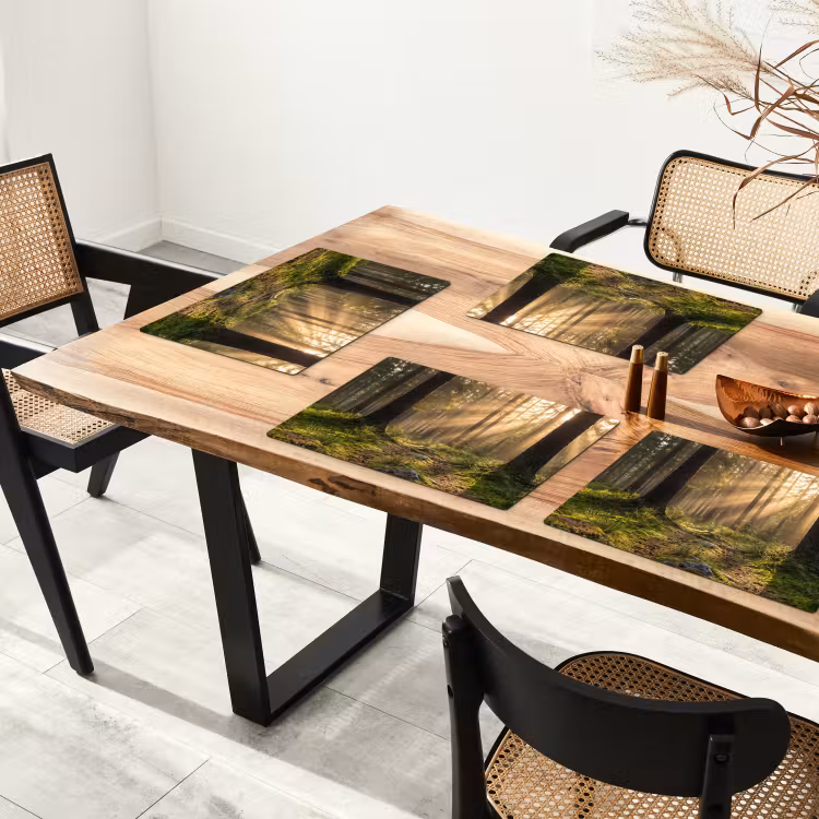 Bos - Zonlicht - Gras Placemat vinyl groot -zzsfeer4_Kitchenyeah-website