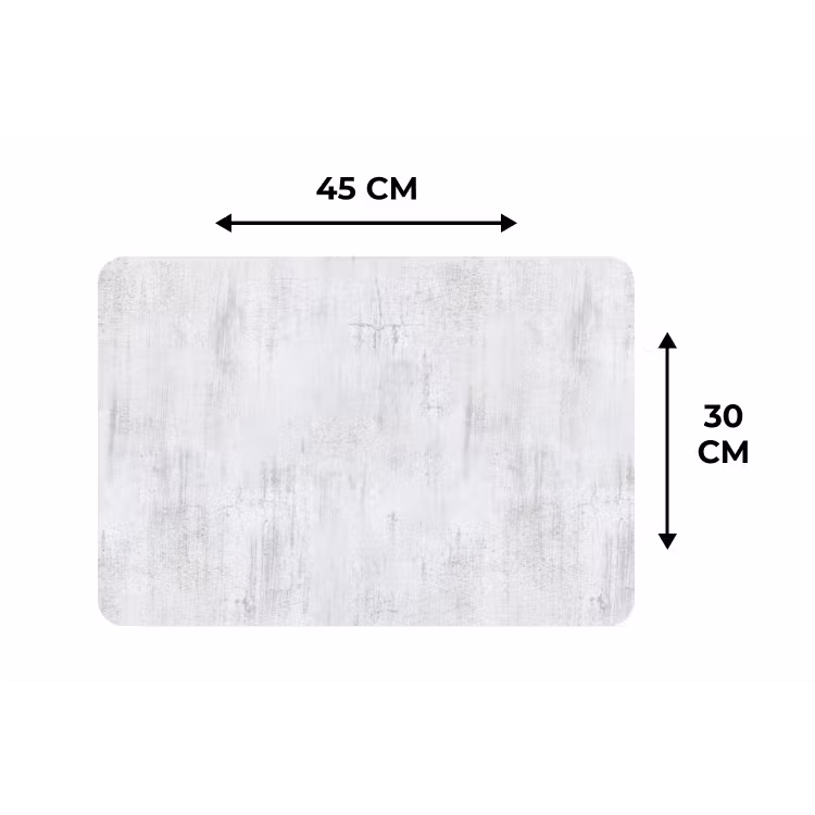 Muur - Geverfd - Wit - Onafgewerkt Placemat vinyl groot 368 -specs