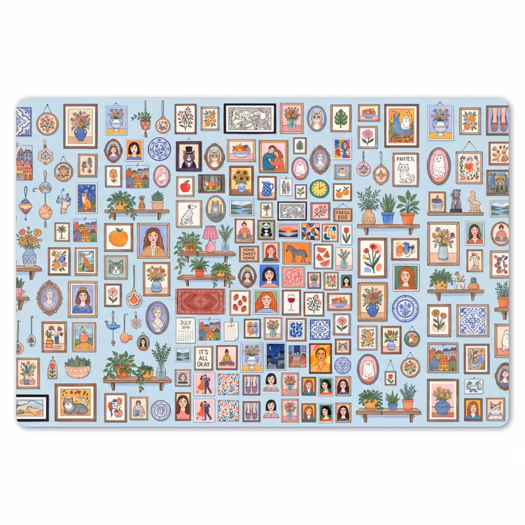Wanddecoratie - Collectie - Huis - Illustratief - Kleurrijk Placemat vinyl groot -zzsfeer1_Kitchenyeah-website