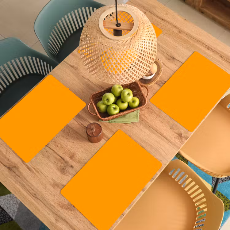 Warm - Ochre - Oranje Placemat vinyl groot 368 -zzsfeer5_Kitchenyeah-website
