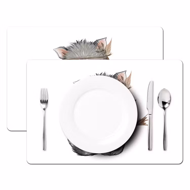 Wasbeer - Dier - Bosdieren Placemat vinyl groot -zzsfeer2_Kitchenyeah-website