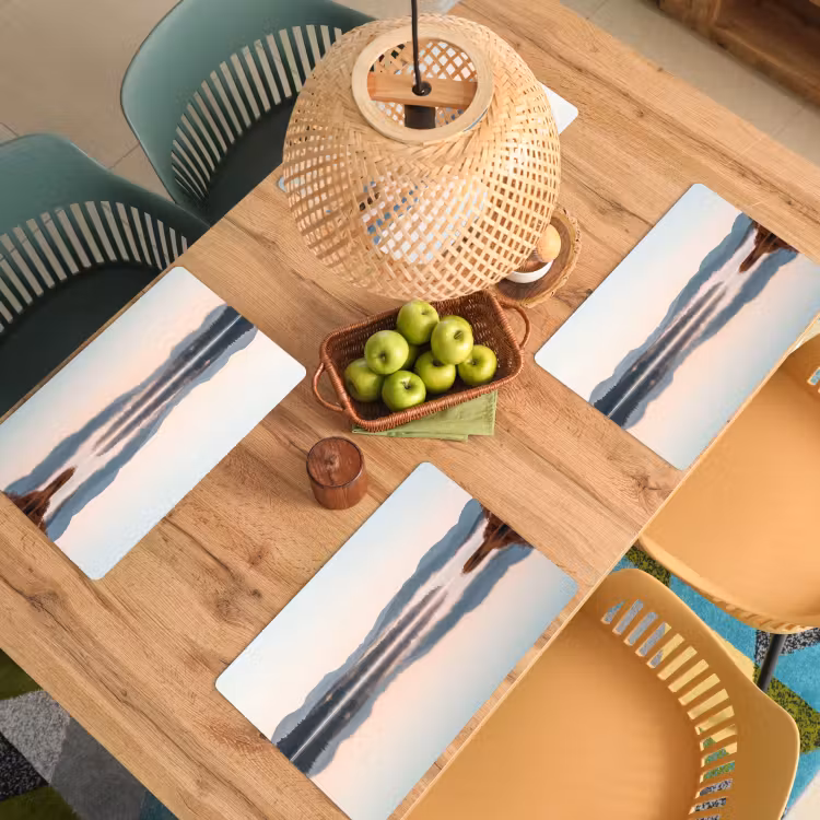 Water - Bomen - Mistlaag Placemat vinyl groot -zzsfeer5_Kitchenyeah-website