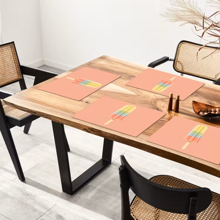 Waterijsje - Pasteltinten - Minimalistisch Placemat vinyl groot -zzsfeer4_Kitchenyeah-website