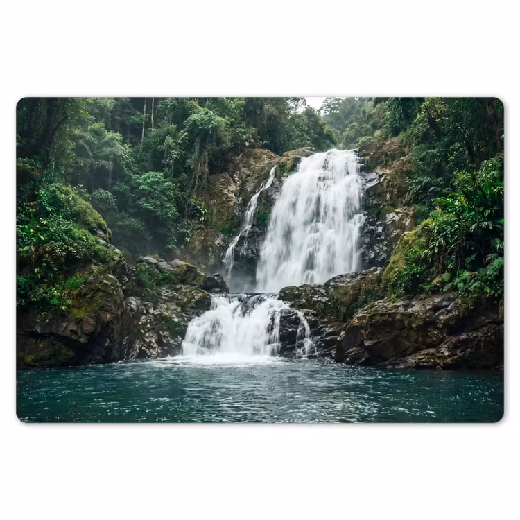 Waterval - Bos - Natuur - Groen Placemat vinyl groot -zzsfeer1_Kitchenyeah-website