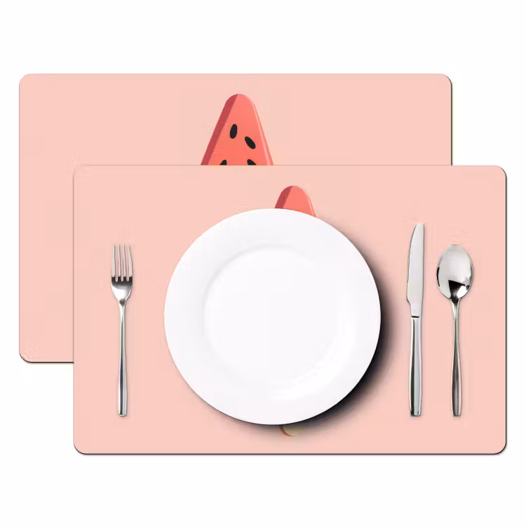 Watermeloen - Ijsje - Pitjes - Rood Placemat vinyl groot -zzsfeer2_Kitchenyeah-website