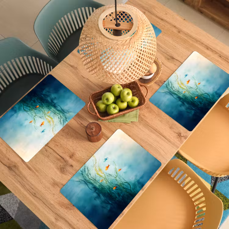 Waterplanten - Vissen - Kleurrijk - Water Placemat vinyl groot -zzsfeer5_Kitchenyeah-website