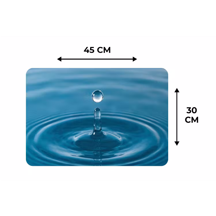 Waterdruppel - Water - Oppervlakte Placemat vinyl groot -specs