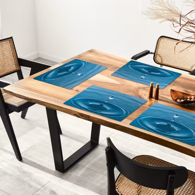 Waterdruppel - Water - Oppervlakte Placemat vinyl groot -zzsfeer4_Kitchenyeah-website
