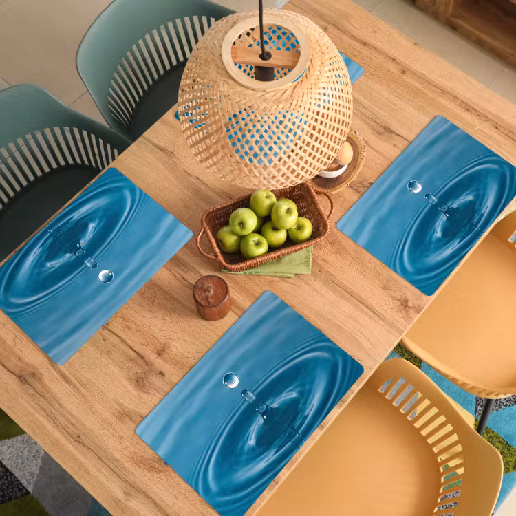 Waterdruppel - Water - Oppervlakte Placemat vinyl groot -zzsfeer5_Kitchenyeah-website