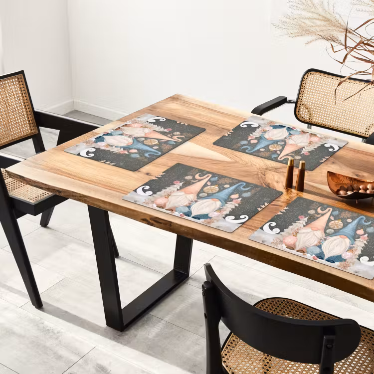 Kerst - Gnomen - Pastel Placemat vinyl groot -zzsfeer4_Kitchenyeah-website