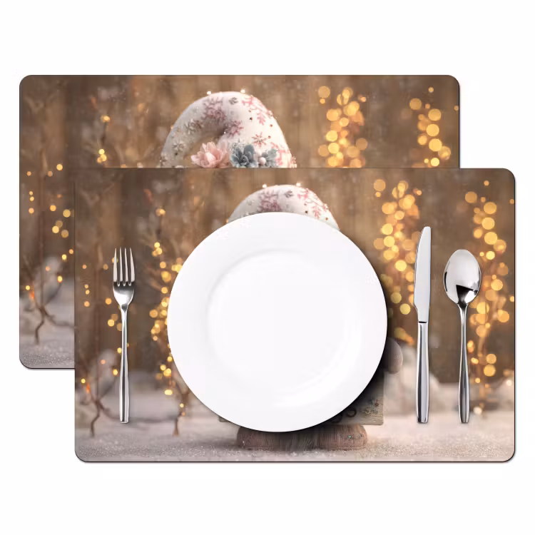 Kerst - Gnome - Bord - Kleurrijk Placemat vinyl groot -zzsfeer2_Kitchenyeah-website