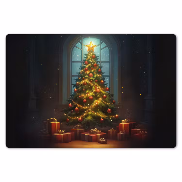 Kerstboom - Cadeau - Kerst - Winter Placemat vinyl groot -zzsfeer1_Kitchenyeah-website