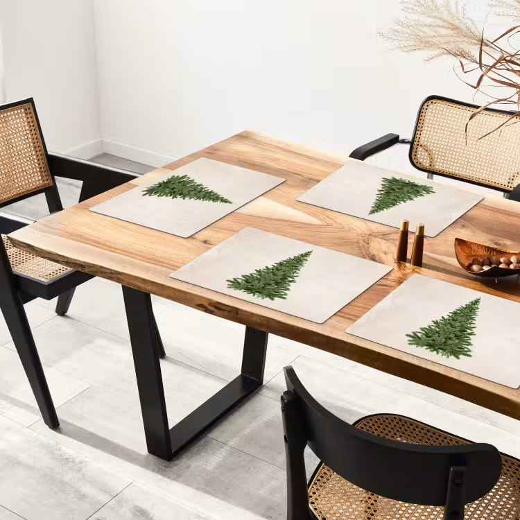 Kerstboom - Groen - Kerstmis - Feestdagen Placemat vinyl groot -zzsfeer4_Kitchenyeah-website