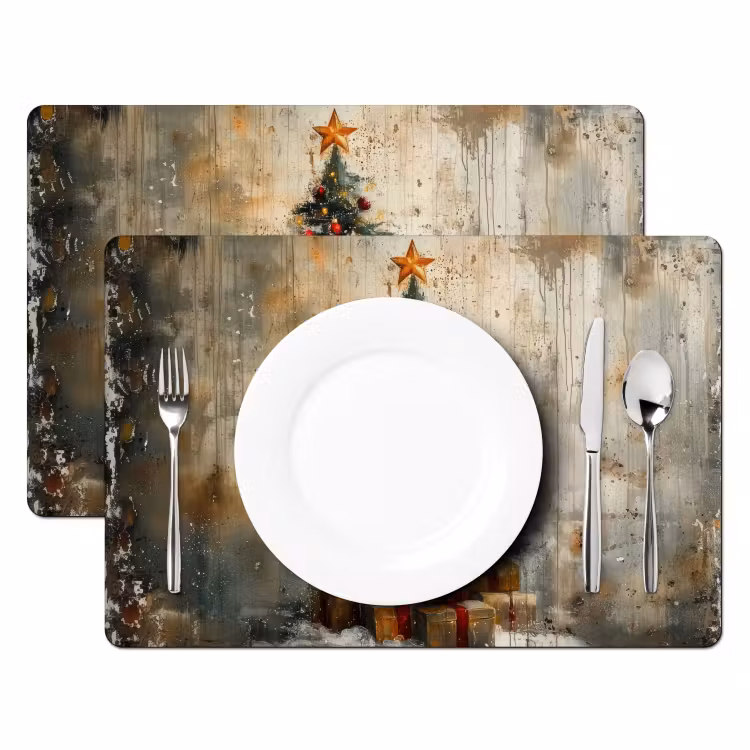Kerstboom - Vintage - Kerst - Cadeau Placemat vinyl groot -zzsfeer2_Kitchenyeah-website