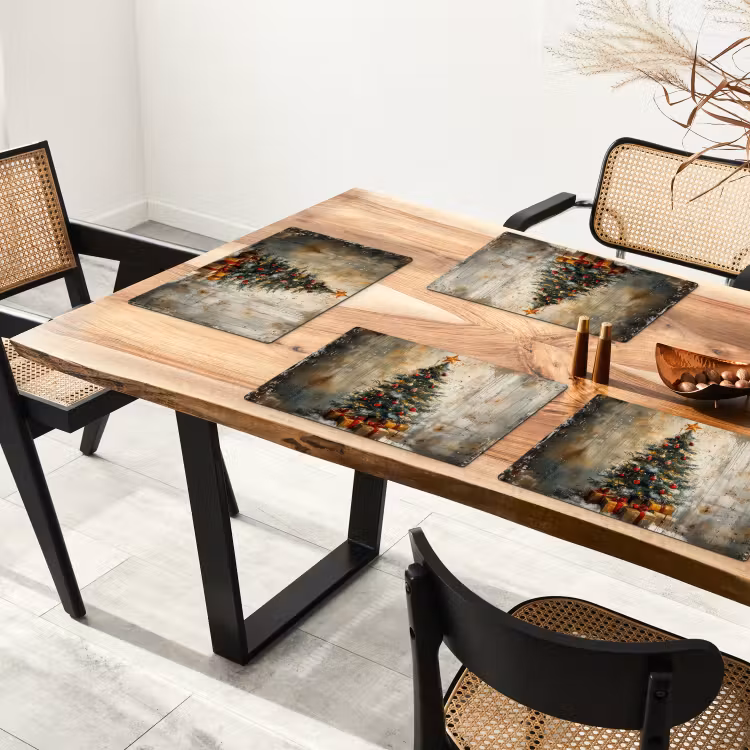 Kerstboom - Vintage - Kerst - Cadeau Placemat vinyl groot -zzsfeer4_Kitchenyeah-website