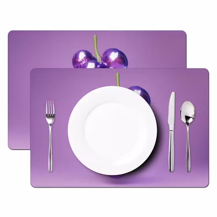 Druif - Disco - Glitter - Paars Placemat vinyl groot -zzsfeer2_Kitchenyeah-website