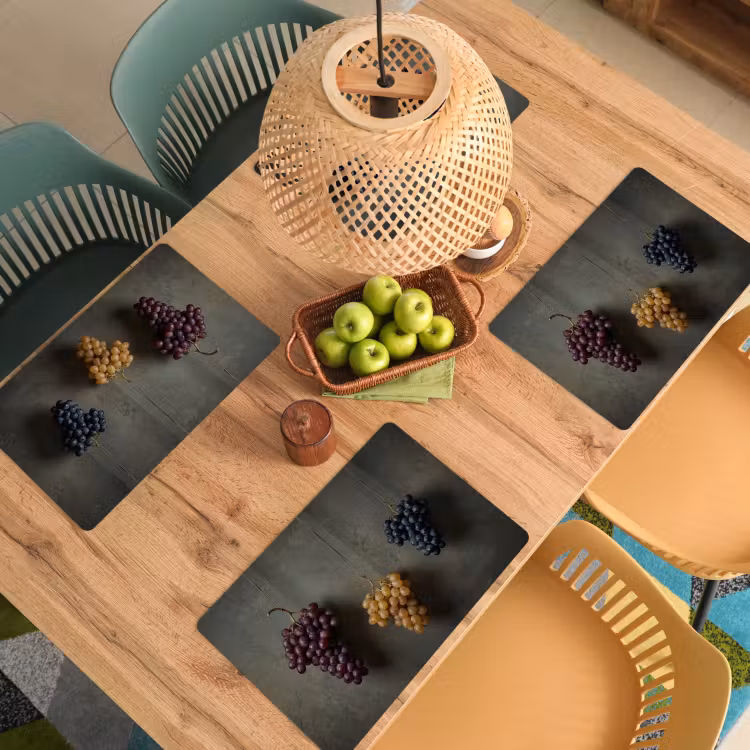 Druiven - Kleurrijk - Muur Placemat vinyl groot -zzsfeer5_Kitchenyeah-website