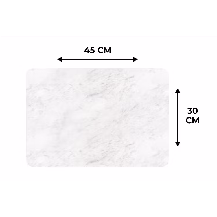 Wit - Marmer - Grijze aders Placemat vinyl groot 368 -specs