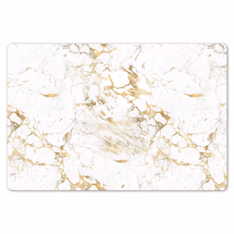Wit - Marmer - Luxe - Goud Placemat vinyl groot 368 -zzsfeer1_Kitchenyeah-website