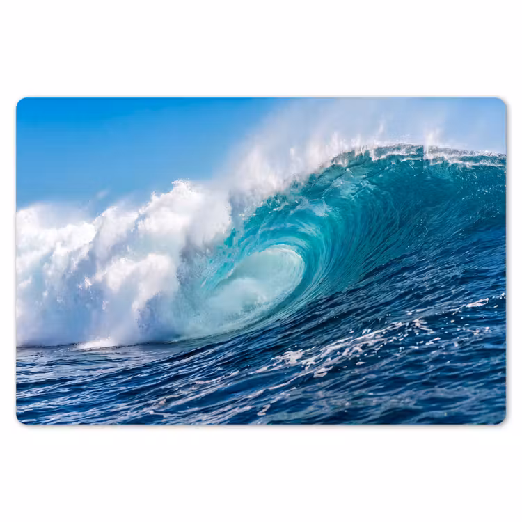 Golf - Oceaan - Water - Dynamisch - Blauw Placemat vinyl groot -zzsfeer1_Kitchenyeah-website