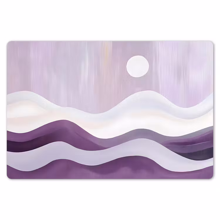 Golven - Heuvels - Abstract - Paars Placemat vinyl groot -zzsfeer1_Kitchenyeah-website