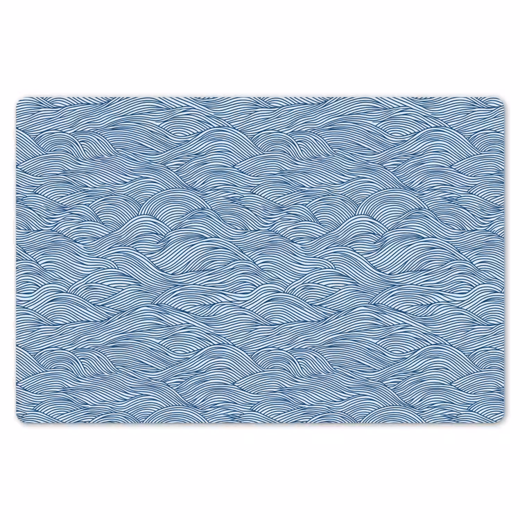 Golven - Ritmisch - Blauw Placemat vinyl groot 368 -zzsfeer1_Kitchenyeah-website