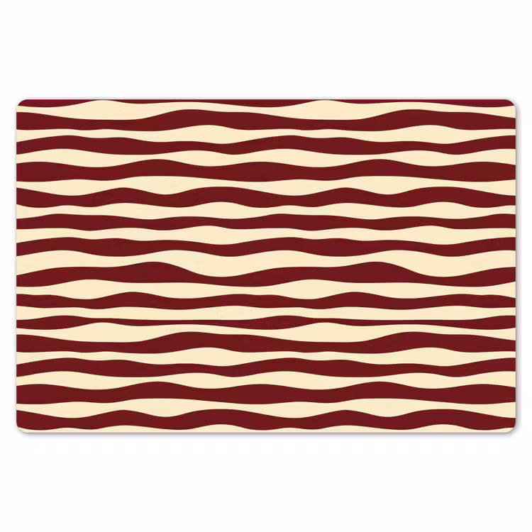 Golven - Rood - Patroon - Crème Placemat vinyl groot 368 -zzsfeer1_Kitchenyeah-website