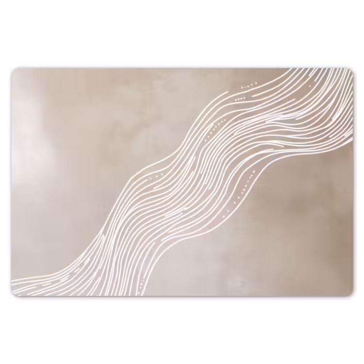 Golvende lijnen - Vloeiend - Zandkleurig Placemat vinyl groot -zzsfeer1_Kitchenyeah-website