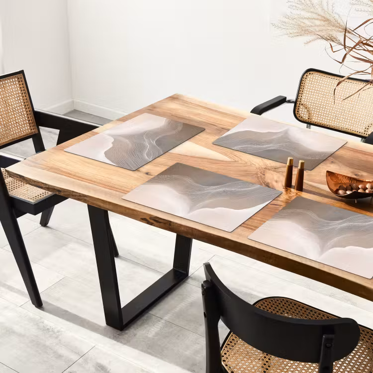 Golvende lijnen - Luchtstromen - Harmonieus Placemat vinyl groot -zzsfeer4_Kitchenyeah-website